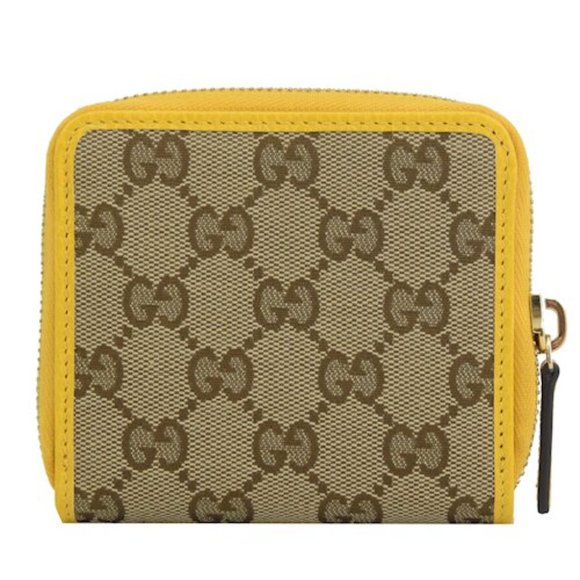 Gucci Original GG Canvas French Wallet Beige/Yellow New in box with dust bag - Picture 3 of 7